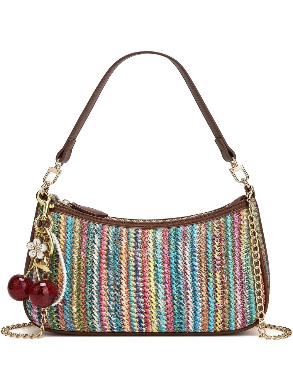 〽️ Women's Multicolours Cute Hobo Cherry Clutch Purse Straps Shoulder Bags